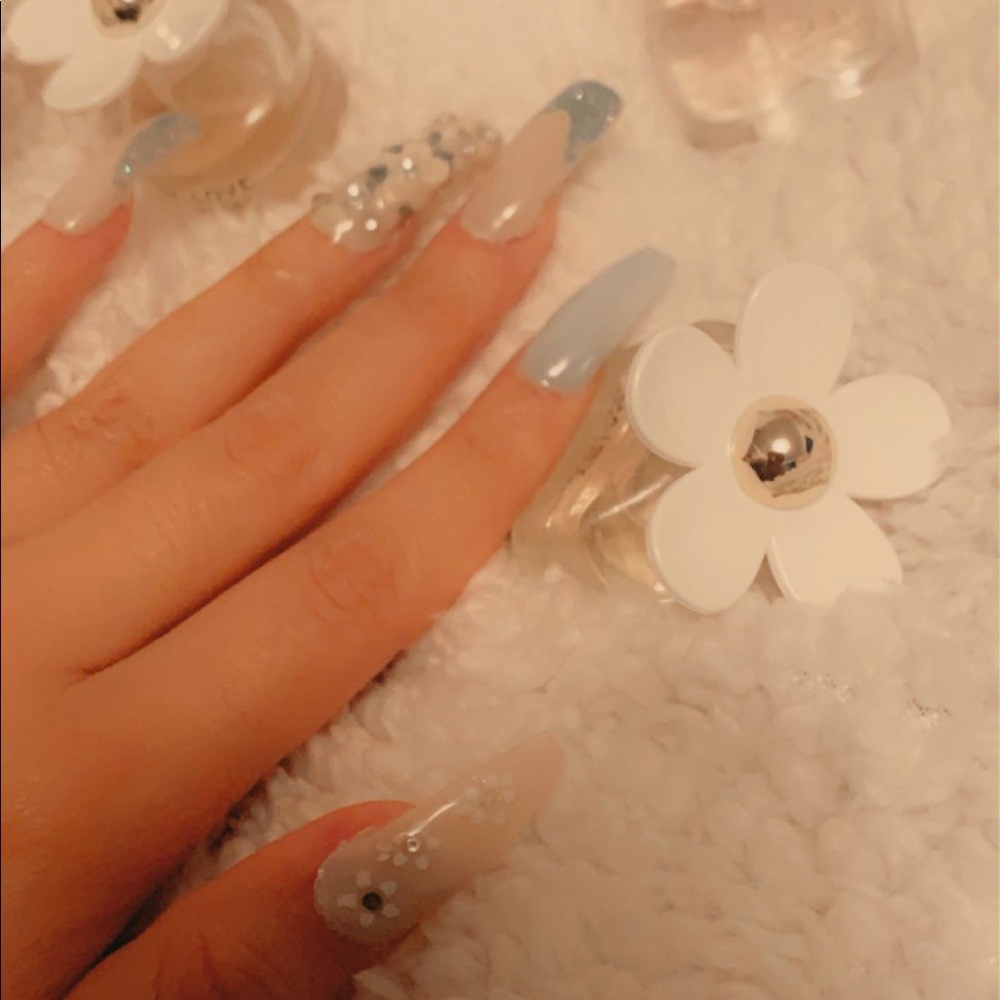 Nail art 3D coffin , almond , stiletto, square